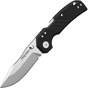 CS-FL-30DPLC-35 - COLD STEEL 3" DRIFTER S35VN, 3" CLIP POINT BLADE, 2.4MM THICK, S35VN STRAIGHT EDGE TWO TONE SATIN STEEL, BLACK G-10 HANDLE, ATLAS? LOCK