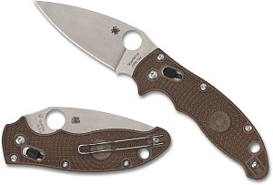 C101PBN15V2 - 2025N SPYDERCO Reveal 17, Manix 2 Lightweight Brown CPM 15V, SPRINT RUN, Plain Edge, MAP:$ 156.75