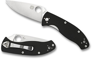 C122GP - SPYDERCO Tenacious G-10 Black Handles Plain