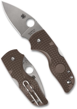 C230PBN15V - 2026N Spyderco, Reveal 20, Lil' Native Brown Lightweight CPM 15V, SPRINT RUN, Plain Edge, MAP:$ 121.5