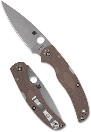 C244PBN15V - 2026N Spyderco, Reveal 20, Native Chief Lightweight Brown CPM 15V Steel, SPRINT RUN, Plain Edge, MAP:$ 176.25