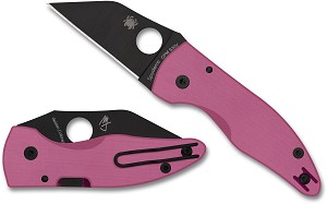C264GPNBKP - 2025N SPYDERCO Reveal 17, MicroJimbo Pink G-10 Black Blade, SPRINT RUN, Plain Edge, MAP:$ 206.25