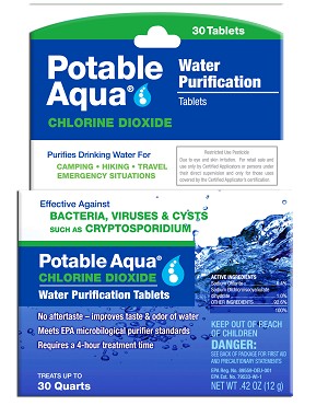 3093 - WPC Potable Aqua Chlorine Dioxide Tablets - 30 Pack