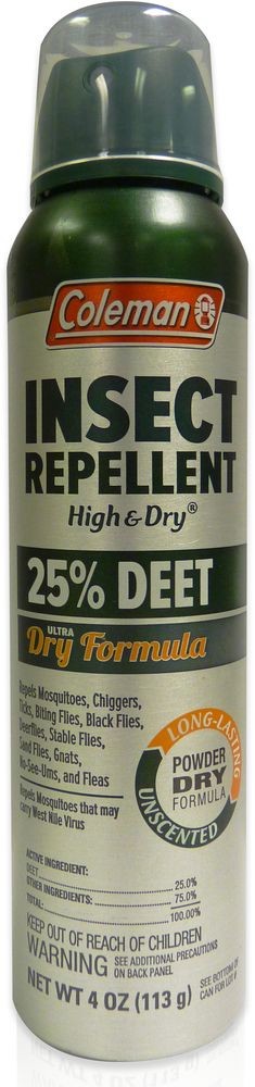 7514 - WPC Coleman 25% Deet High & Dry 4oz Aerosol